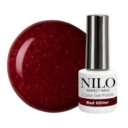 Lakier Hybrydowy Red Glitter – NILO no.84